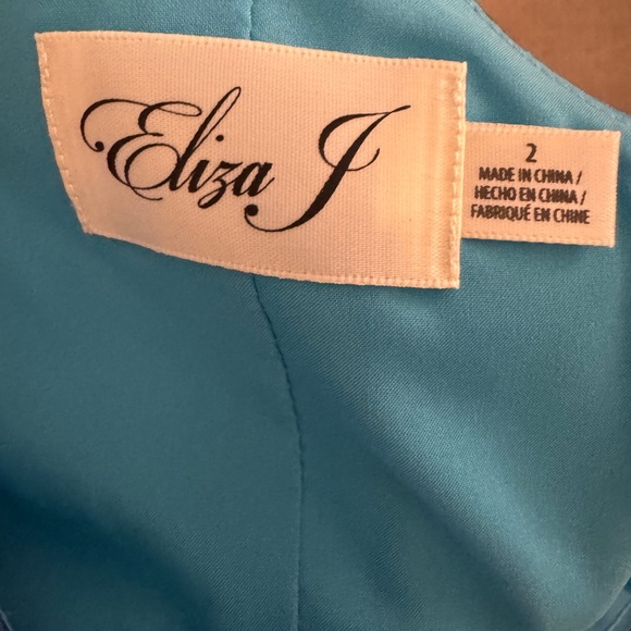 Eliza J One Shoulder Blue Floral Dress - Picture 7 of 7